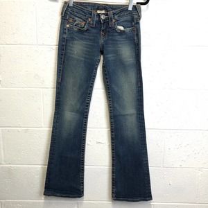 True Religion Low Cut Flare Jeans 90s Style, size 26